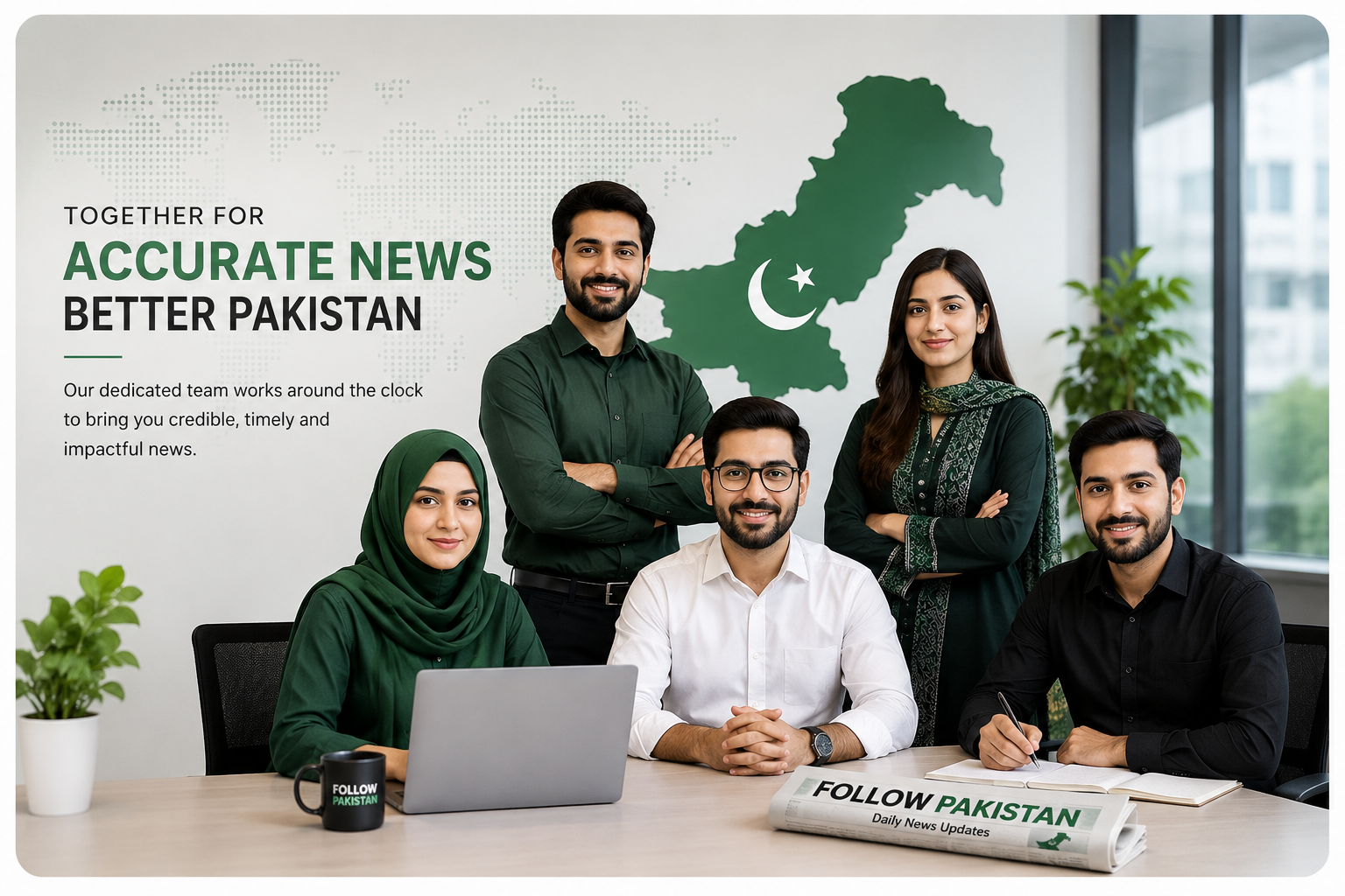 Follow Pakistan team collaborating